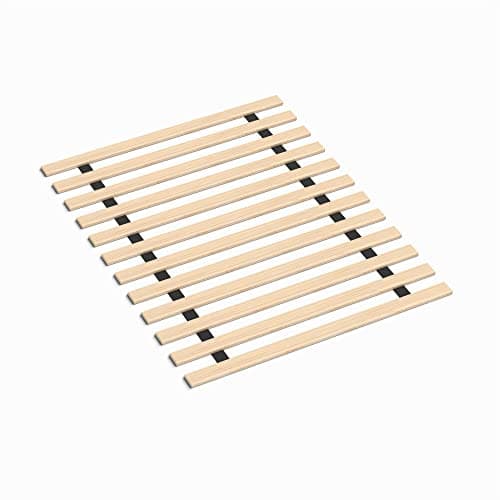 Continental Mattress, 0.68-Inch Horizontal Wooden Bunkie Board/Bed Slats, Enhance Mattress Support, Twin, Beige