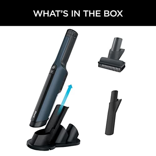 Shark WV410BL WANDVAC Cordless Hand Vacuum, Ultra-Lightweight & Portable with Powerful Suction & Tools for Pets, Designed for Car & Home, Dark Blue 12