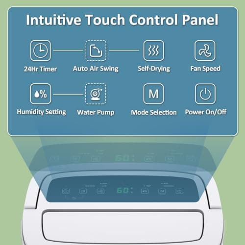 Waykar 150 Pints 2025 Energy Star Dehumidifier with Pump for Spaces up to 7,000 Sq. Ft at Commercial and Industrial Large Room, Warehouse, Home, Basement, with Drain Hose, Auto Defrost, Self-Drying 9