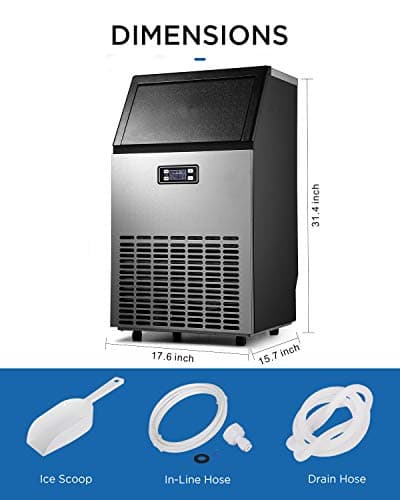 ADT Ice Machine Stainless Steel Under Counter Freestanding Commercial Ice Maker Machine 6