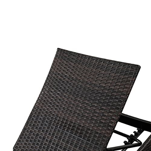 Asifom 79'' Long Reclining Chaise Lounge Set (Set of 2), Outdoor Wicker Reclining Lounge Chair Patio Rattan Double Chaise Lounge Lawn Sunbathing Chairs Beach Pool Backrest Recliners (Set of 2) 7
