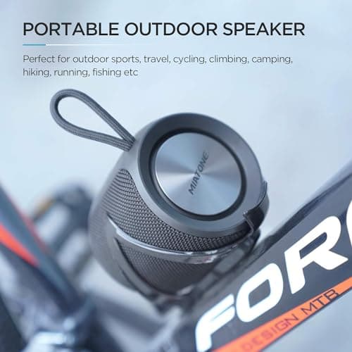 MIATONE QBOX - 16W Bluetooth Speaker IP67 Waterproof Speaker with Deep Bass, Portable Speakers for Beach Camping Accessories, Gifts for Men Fathers Him - Black 6