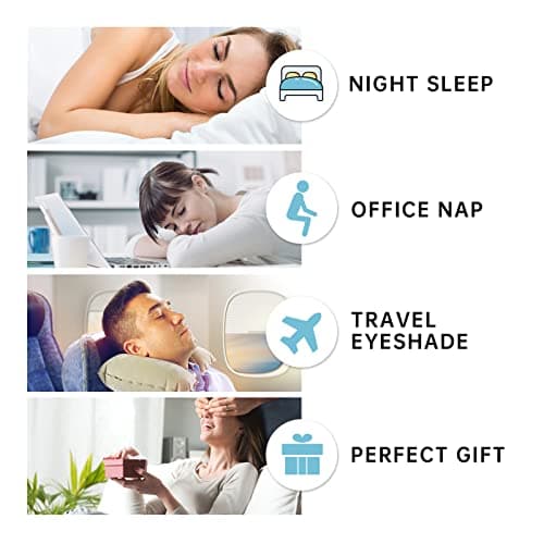 3D Contoured Sleep Mask for Women Men,Effective Light Blocking Eye Mask Sleeping Soft Night Blindfold with Adjustable Strap(Pink) 7