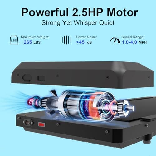 Under Desk Treadmill, Walking Treadmill Pad, 2.5 HP 265 Lbs Low Noise Walking Pad Incline LED Display with Remote Control Walking Jogging Running Machine, Treadmills for Home and Office 8