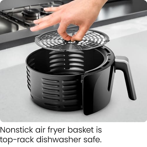 CHEFMAN Small Air Fryer Healthy Cooking, 3.6 Qt, Nonstick, User Friendly and Dual Control Temperature, w/ 60 Minute Timer & Auto Shutoff, Dishwasher Safe Basket, Matte Black, Cookbook Included 8