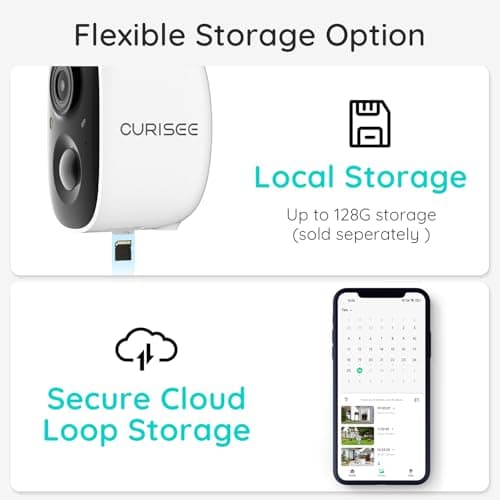 CURISEE Outdoor Security Camera Wireless 2K Camera for Home Security Wireless Outdoor Battery Security Cameras 2.4GHz WiFi Smart Motion Detection,Color Night Vision,Waterproof, Cloud/SD Storage 5
