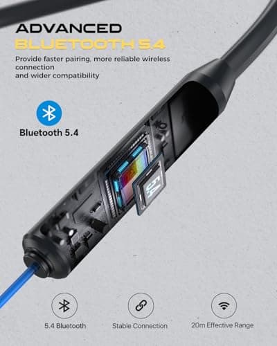 MIPEACE Bluetooth Earplug Headphones, Neckband Wireless Earbuds earplugs-29db Noise Reduction isolating in-Ear earplug Earphones and Controls,IPX6 sweatproof,20+Hour Battery(Blue) 5