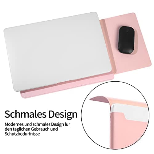 13.3-14" Laptop Sleeve, Padded Laptop Case, Thin Portable Case Bag - Compatible with 2022 Pro 14 inch/2015 Pro 13.3 inch/2015 Air 13.3 inch (Light Pink) 5