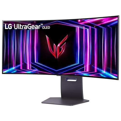 LG 34GS95QE 34-inch Ultragear OLED Curved Gaming Monitor WQHD 1440p 800R 240Hz 0.03ms AMD FreeSync Premium Pro NVIDIA G-Sync HDMI 2.1 DisplayPort Tilt/Height/Swivel Stand Black 10