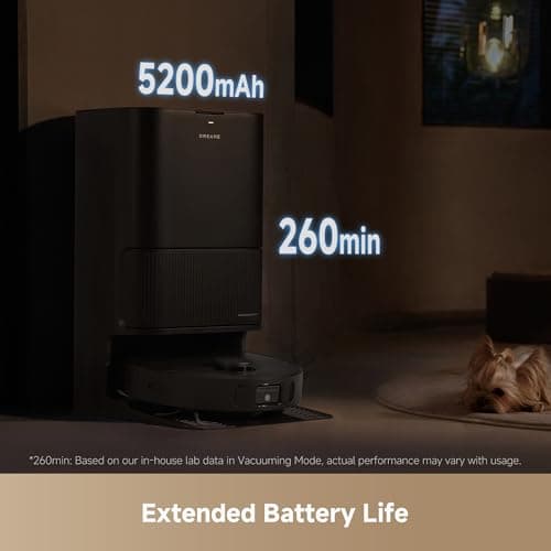 DREAME L40s Ultra CE Robot Vacuum and Mop Combo with Self-Emptying Dock, 13,000Pa Suction, Mop Self-Cleaning and Auto-Raising, Ultrasonic Carpet Sensing, Ideal for Pet Hair, Carpet and Hard Floors 9