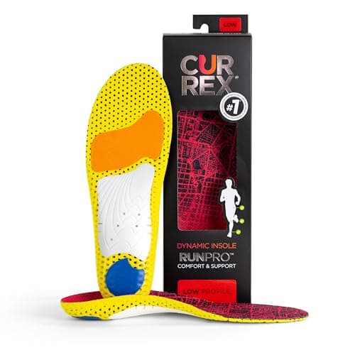 CURREX RunPro Insoles for Running Shoes, Arch Support Inserts to Help Reduce Fatigue, Prevent Injuries, Boost Performance for Men & Women (Low Arch, Size 2X)