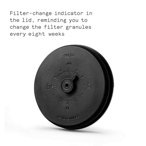 Aarke Purifier - Premium Glass and Stainless Steel Water Filter Pitcher, Refillable Filter System and Granules, 2.8L Pitcher with 1.66L Filtration Capacity 5