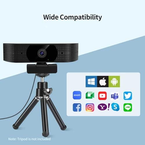 1080P Wireless Webcam for PC, Webcam with Noise-reducing Mic, 92°FOV，360° Rotation, Plug and Play, Wireless Camera Works with Skype, Zoom for indoor and outdoor Conference meetings, video calls 9