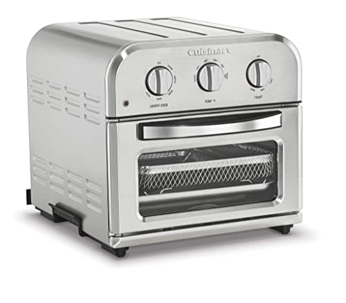 Cuisinart TOA-26 Compact Airfryer Toaster Oven, 1800-Watt Motor with 6-in-1 Functions and Wide Temperature Range, Large Capacity Air Fryer with 60-Minute Timer/Auto-Off, Stainless Steel (Renewed)
