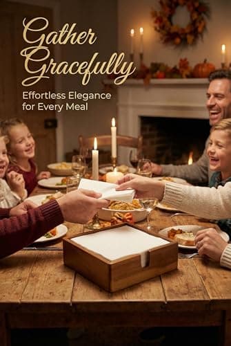 Acacia Lunch Napkin Holder 7.8 x 7.8 inches for Dining Table and Kitchen – Napkin Dispenser Made from Brown Acacia Wood – Premium Quality Feel for Dessert Beverage Party Dinner Luncheon Bar Table 6