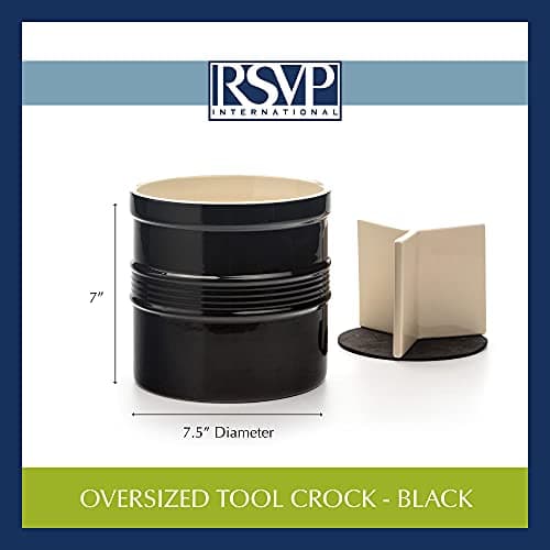 RSVP International Kitchen Tool Countertop/Cupboard Organizer, 7.5x7, BLACK 12