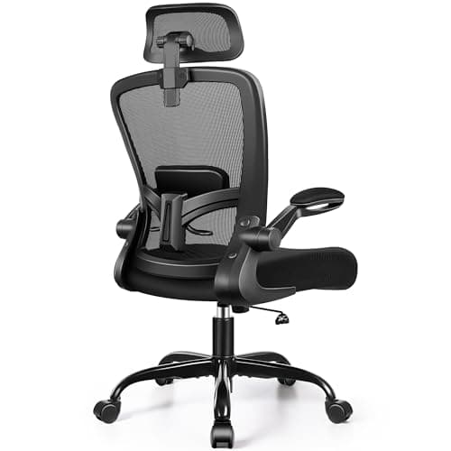 FelixKing Office Chair, Desk Chair with Adjustable Lumbar Support, Ergonomic Computer Chair with High Back and Armrest, Adjustable Height Gaming Chair Home Office Swivel Chair(Black)
