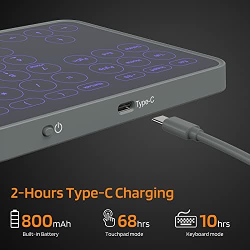 LTC Wired/Wireless Bluetooth Trackpad & Numpad, Portable Built-in Multi-Touch Gesture Numeric Touchpad Mouse for Windows, Computer, Notebook, PC, Laptop, Tablet 7