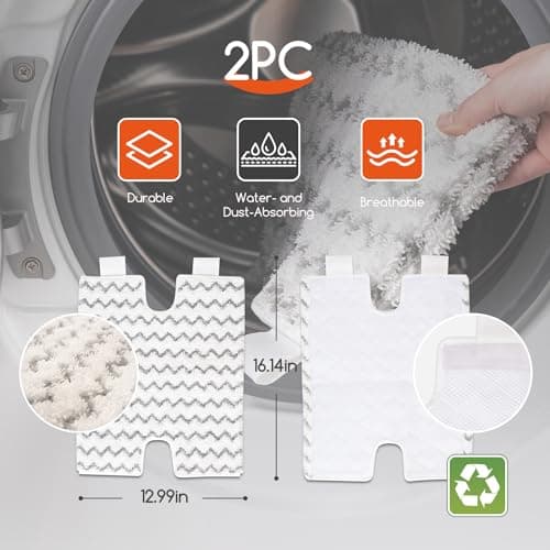 REECOO Steam Mops for Floor Cleaning, Unique Double-Sided Flip Design, 15 Seconds Fast Heating，10-in-1 Steam Cleaner for Kitchen, Living Room Wood Floor Tile Cleaning 5