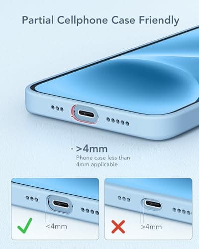 charmast Portable Charger USB C for iPhone 17/16/15, 5000mAh Fast Charging Power Bank with Built-in Type-C Connector, 20W Mini Battery Pack for iPhone 17/16/15 Series, Samsung S25/S24/S23, and More 8