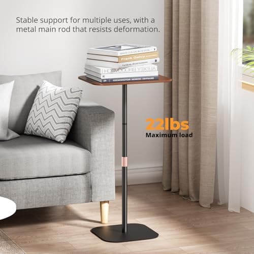 SupeDesk Standing Laptop Stand, Floor Stand, Projector Stand with Height Adjustable, Metal Base, Side Table End Table for Bed, Sofa, Office, Home 5