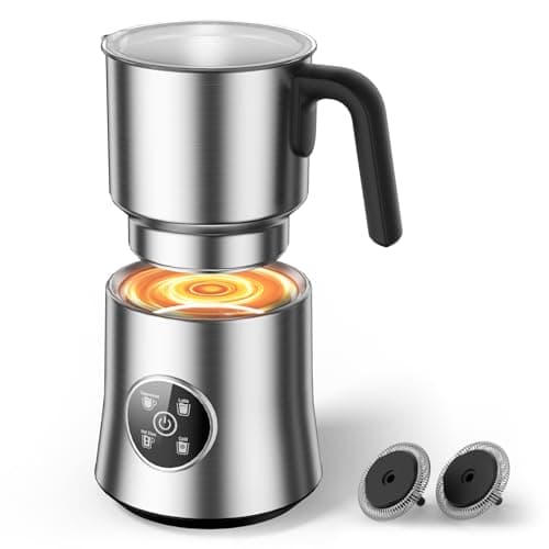 Milk Frother and Steamer, Large Capacity Detachable Electric Milk Frother, Automatic Warm and Cold Foam Maker, Hot Chocolate Maker, BPA Free