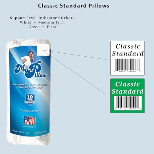 MyPillow Bedding Bed Pillows for Sleeping Standard Size, Perfect for Back, Stomach or Side Sleepers - My Pillow Classic Pillow [Standard, Medium] 6