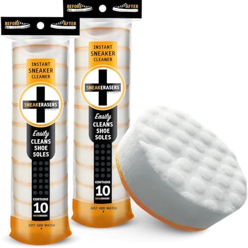 SneakERASERS Sole & Sneaker Cleaner, Premium Shoe Cleaner for Sneakers, Dual-Sided Sponges, Effective for Tennis Shoes & Women Men Sneakers, Gentle Rub Design Cleaner Kit, 20 Pack 9
