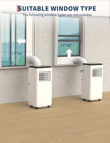 8,000 BTU Portable Air Conditioner, Remote Control Portable AC Unit for Room up to 350 sq.ft, with Cools/Fan/Dehumidifier, 24H Timer, Bedroom Office 6