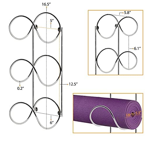 Wallniture Boto Bathroom Towel Rack Wall Mounted Organizer, Bath & Hand Towel Holder, 3 Sectional Bathroom Storage Rack Chrome Round Shape 5