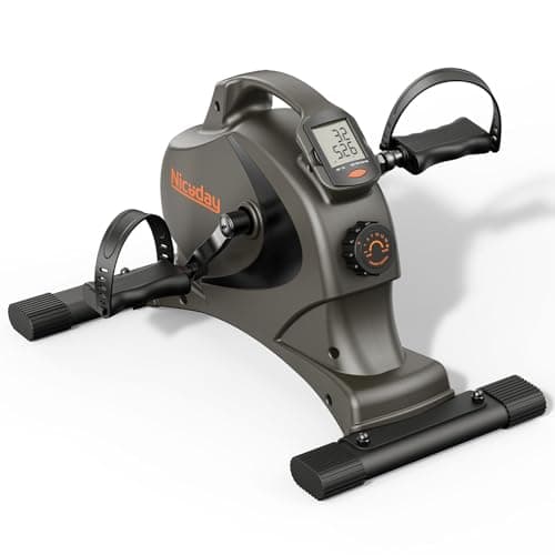 Niceday Under Desk Bike Pedal Exerciser with 16 Levels Magnetic Resistance, Mini Exercise Bike for Home Office Workout or Physical Therapy