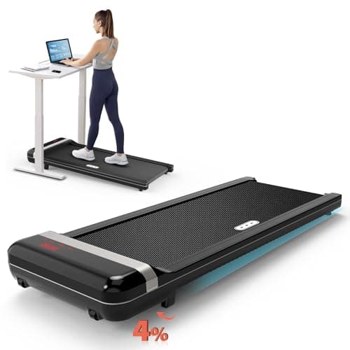 CIIHI Treadmill with Incline - Adjustable 4% Incline Walking Pad with 350lb Capacity - Ultra Quiet Portable Under Desk Treadmill for Jogging