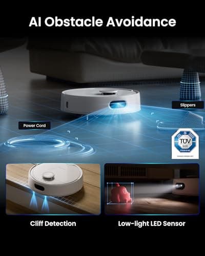 SwitchBot S10 Robot Vacuum and Mop with Dual Stations, Self Draining and Refilling, Auto Washing and Drying, Liftable Mop, 6500Pa Suction, Self Emptying for 90 Days Hands-Free Cleaning 7