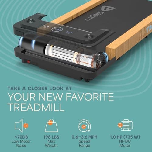 Lifepro Walking Pad Treadmill – 198 lbs Foldable, Under-Desk Treadmill with Adjustable Incline, 47.6” Compact Mini for Jogging, Running & Walking at Home or Office, Easy Storage 6