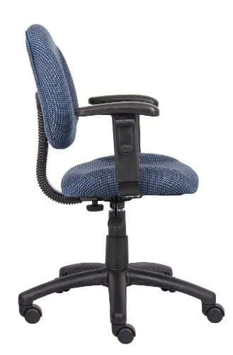 Boss Office Products Perfect Posture Delux Fabric Task Chair with Adjustable Arms in Blue, 250 (B316-BE) 7