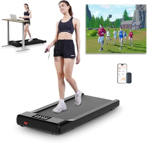 Superun 3.0 Treadmills for Home, 2.75HP Walking Pad Under Desk Treadmill with 305 lb Capacity, Portable Treadmill for Walking/Jogging in Low Noise 40DB, Installation-Free - Silver