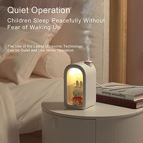 Mipow X Miffy Cool Mist Humidifier - Ultrasonic Quiet , Mini Cute Humidifier with Night Light for Bedroom/Babies Nursery/Office, 380ml 5