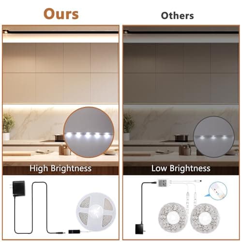 Wefomey White LED Strip Lights, 100ft Dimmable Bright 24V Led Tape Light with Remote and App Control, 2700K-6500K White 1440 LEDs Lights for Bedroom, Kitchen, Ceiling (1 Rolls of 100ft) 5