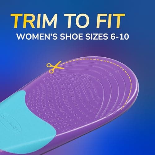 Dr. Scholl's Walk Longer Insoles for Women - Comfortable Plush Foam Cushioning Inserts for Walking, Hiking, and Standing on Feet All-Day with Arch Support - Walk 50% Longer Without Muscle Fatigue 8