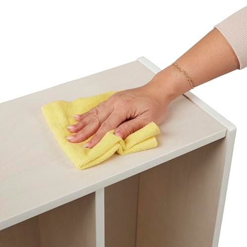 ECR4Kids Streamline 3-Section Toddler Coat Locker with Bench, Classroom Furniture, White Wash 12