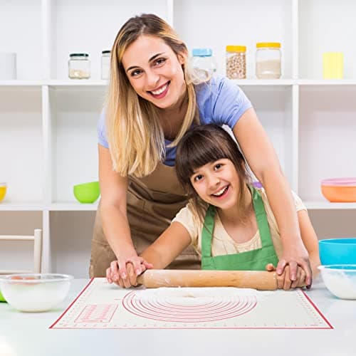 Silicone Baking Mat, 16" x 24" - Non-Slip Pastry Mat for Rolling Dough, Pie Crust & Fondant, Oven Liner with Measurement 7