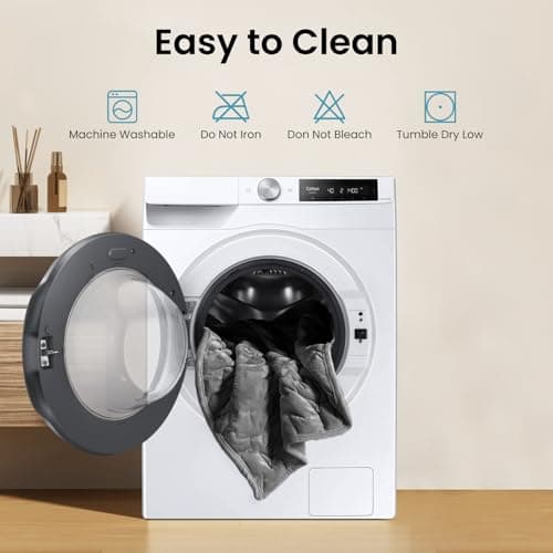 NOWWISH 5lbs Weighted Heating Pad for Women, Electric Heated Weighted Blanket with 6 Heat Settings, Timer & Auto Shut-Off, Relief for Period Cramps, Back Pain, Lap, Machine Washable, 29x24 inch, Grey 7