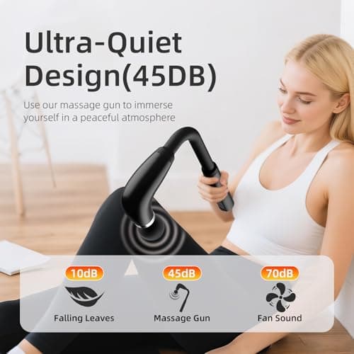 Massage Gun with Upgraded Extension Handle, Back Massage Gun Deep Tissue, Back Massager for Pain Relief for Muscles Neck Shoulders Waist Arm Legs Foot, 4 Replaceable Heads & 9 Speed Levels (BLACK) 8