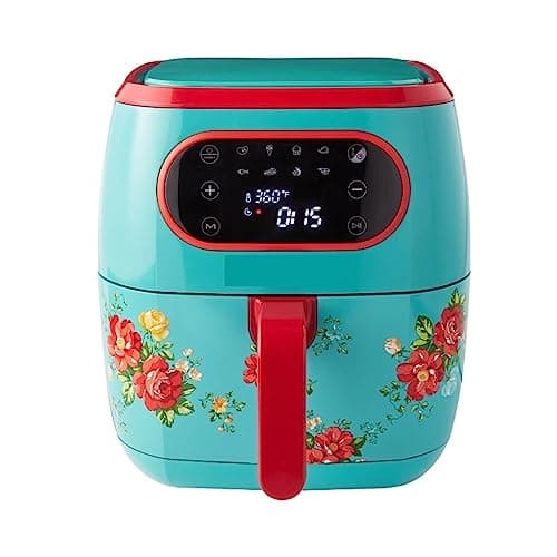 SEIMAX The Pioneer Woman Vintage Floral 6.3 Quart Air Fryer with LED Screen, 13.46" air Fryer air Fryer fritöz