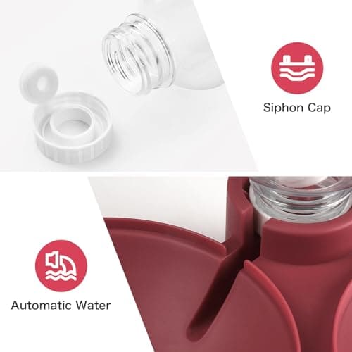 Cat Food Bowl, Cat Bowls Whisker Friendly with Water Dispenser for Cats and Small Dogs 5