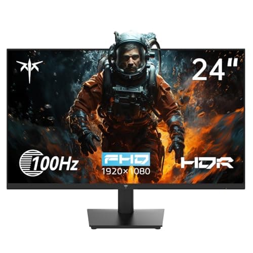 KTC 24 Inch 1080P Full HD Computer Monitor, 100Hz HDR10 Frameless Gaming Monitor with Freesync, HDMI & VGA Ports PC Monitor for Working, VESA, Tilt Adjustable, Eye Care