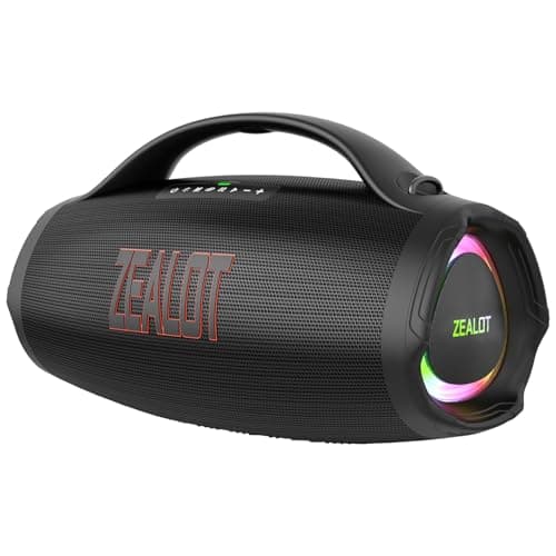 ZEALOT Portable Bluetooth Speaker, 160W RMS Speaker Bluetooth Wireless, Parlante/Bosinas Bluetooth, IPX6 Waterproof, Stereo/ 36000mah/ EQ/USB/TF/AUX, Great Bass or Home, Outdoor, Party