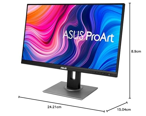 ASUS ProArt Display PA278QV 27” WQHD (2560 x 1440) Monitor, 100% sRGB/Rec. 709 ΔE < 2, IPS, DisplayPort HDMI DVI-D Mini DP, Calman Verified, Eye Care, Anti-Glare, Tilt Pivot Swivel Height Adjustable 13
