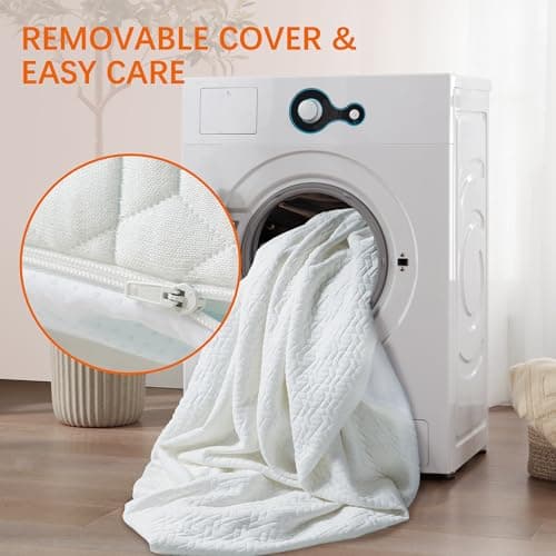 3 Inch Gel Memory Foam Cooling King Size Mattress Topper, Mattress Pad Cover for Pressure Relief, Bed Topper with Removable Cover，Soft & Breathable 6