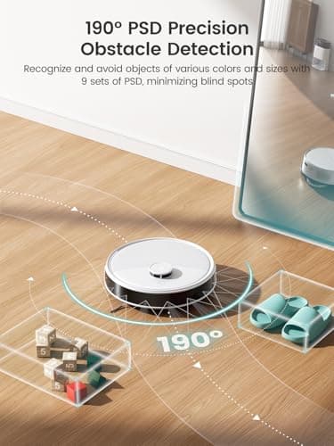 Lefant LiDAR Robot Vacuum and Mop, 12000Pa Suction, 90-Day Self-Emptying, Obstacle Avoidance, Auto Mop Washing&Drying, All-in-One for Pet Hair Carpet, 5G WiFi Alexa/APP/iWatch Control, M3 7